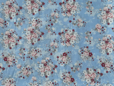 Baumwoll-Stoff "Mathilda's Welt" Blau Nr 4861